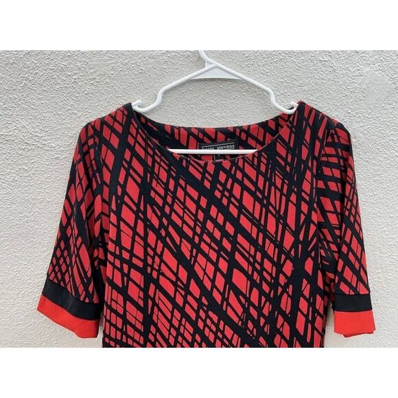 Womens Karin Stevens Dress Size 6 Half Sleeve Red and Black - Picture 2 of 12